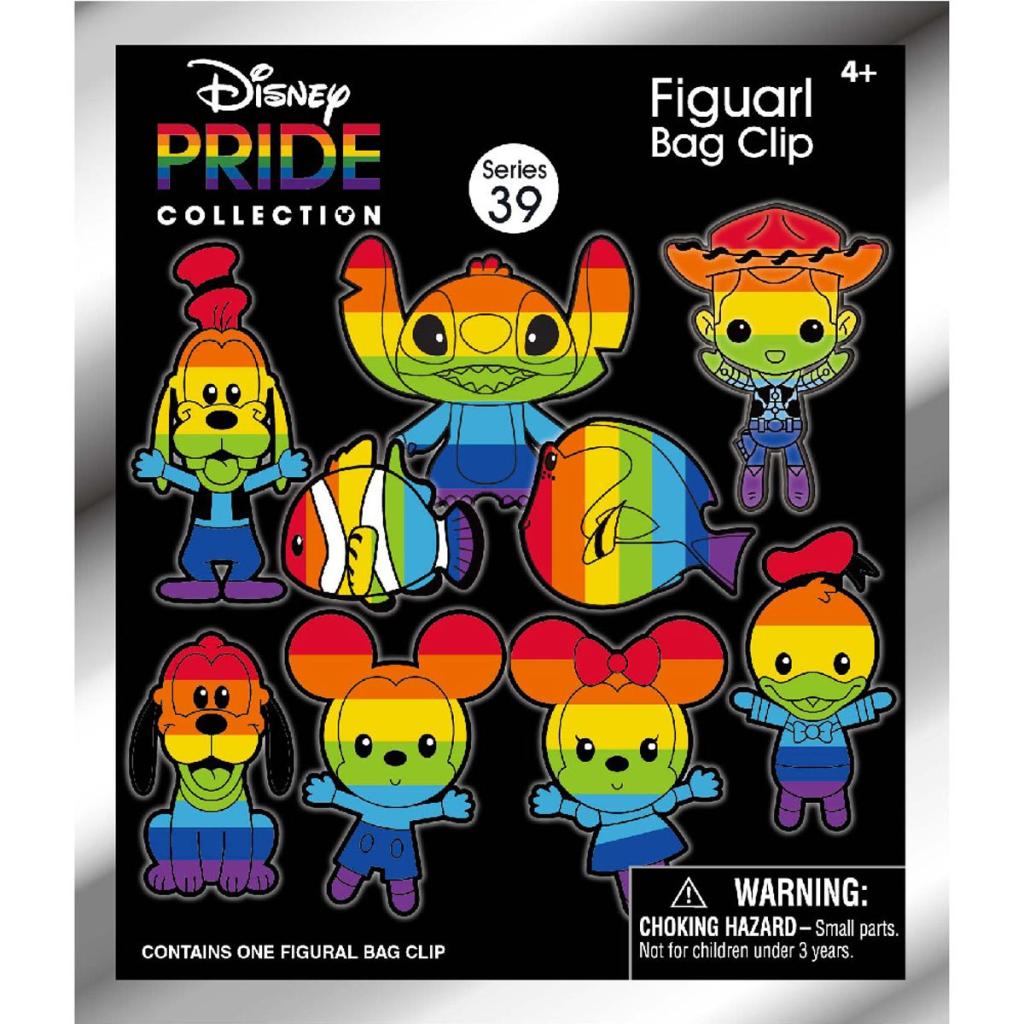 DISNEY - Rainbow Pride Collection - 3D Foam Bag Clip (Display 24 Pcs)