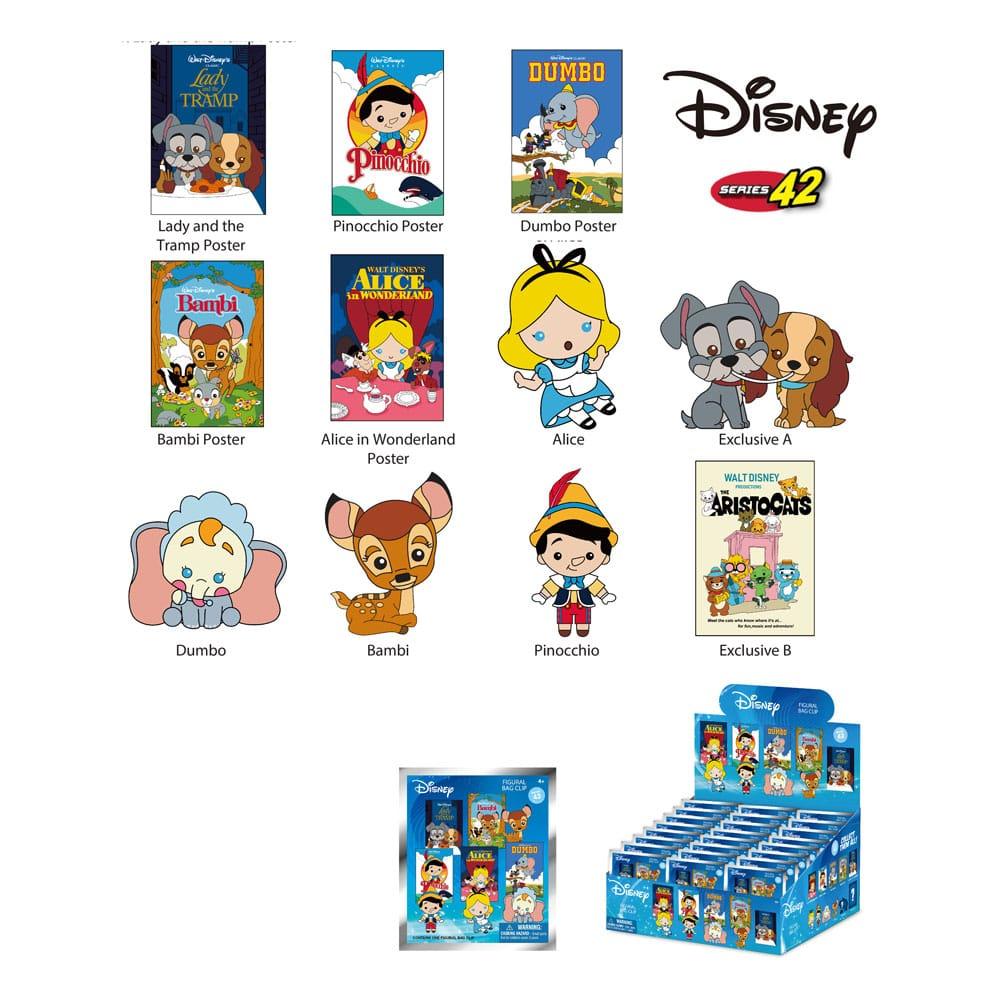 DISNEY - Classic Collec. Series 42 - 3D Foam Bag Clip (Display 24 Pcs)