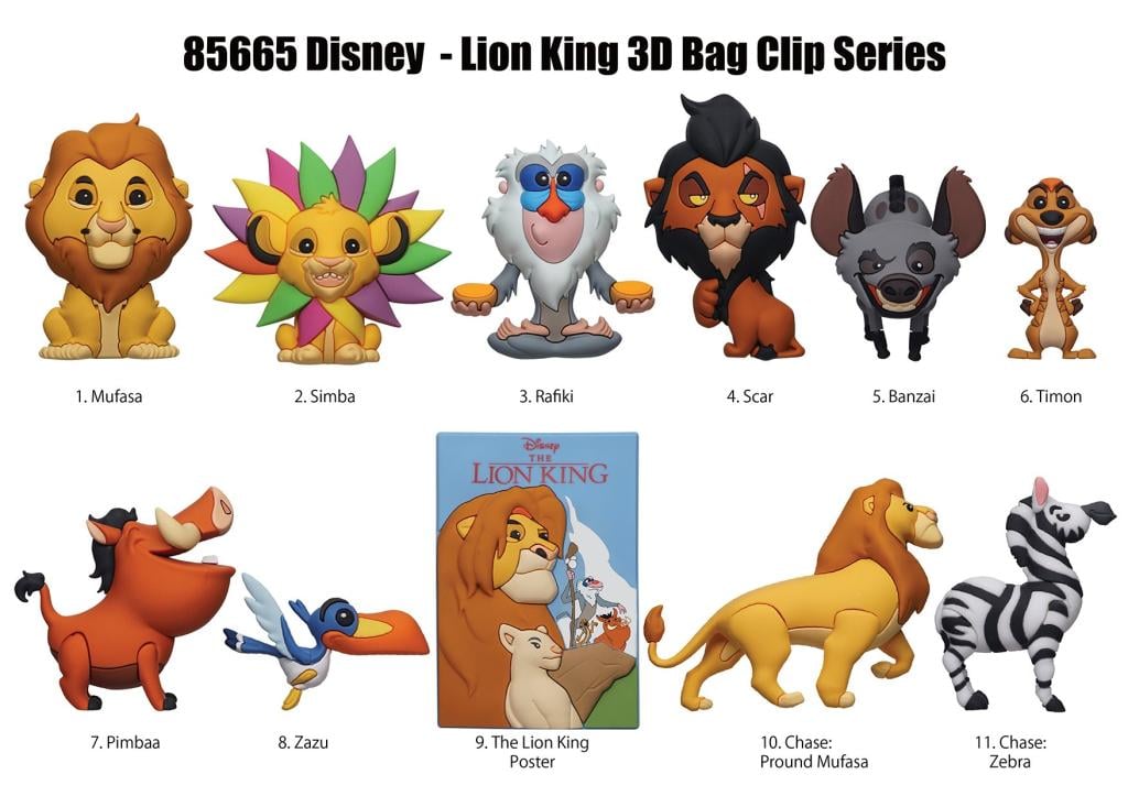 THE LION KING - 30the Anniversary - 3D Foam Bag Clip (Display 24 Pcs)