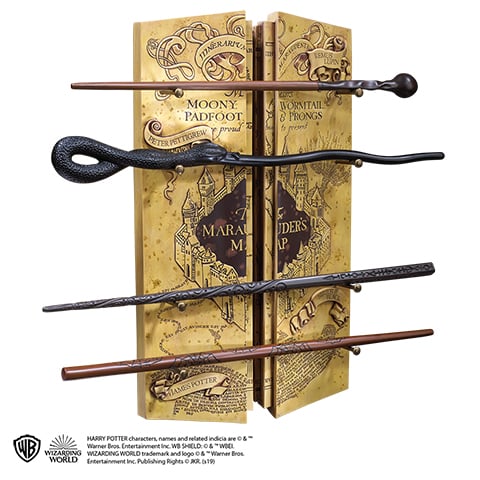 HARRY POTTER - Présentoir 4 baguettes - La carte du maraudeur