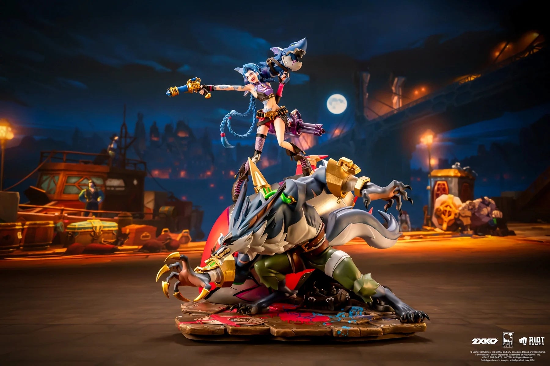 LEAGUE OF LEGENDS - Jinx & Warwick - Statue Diorama 1/10 37cm