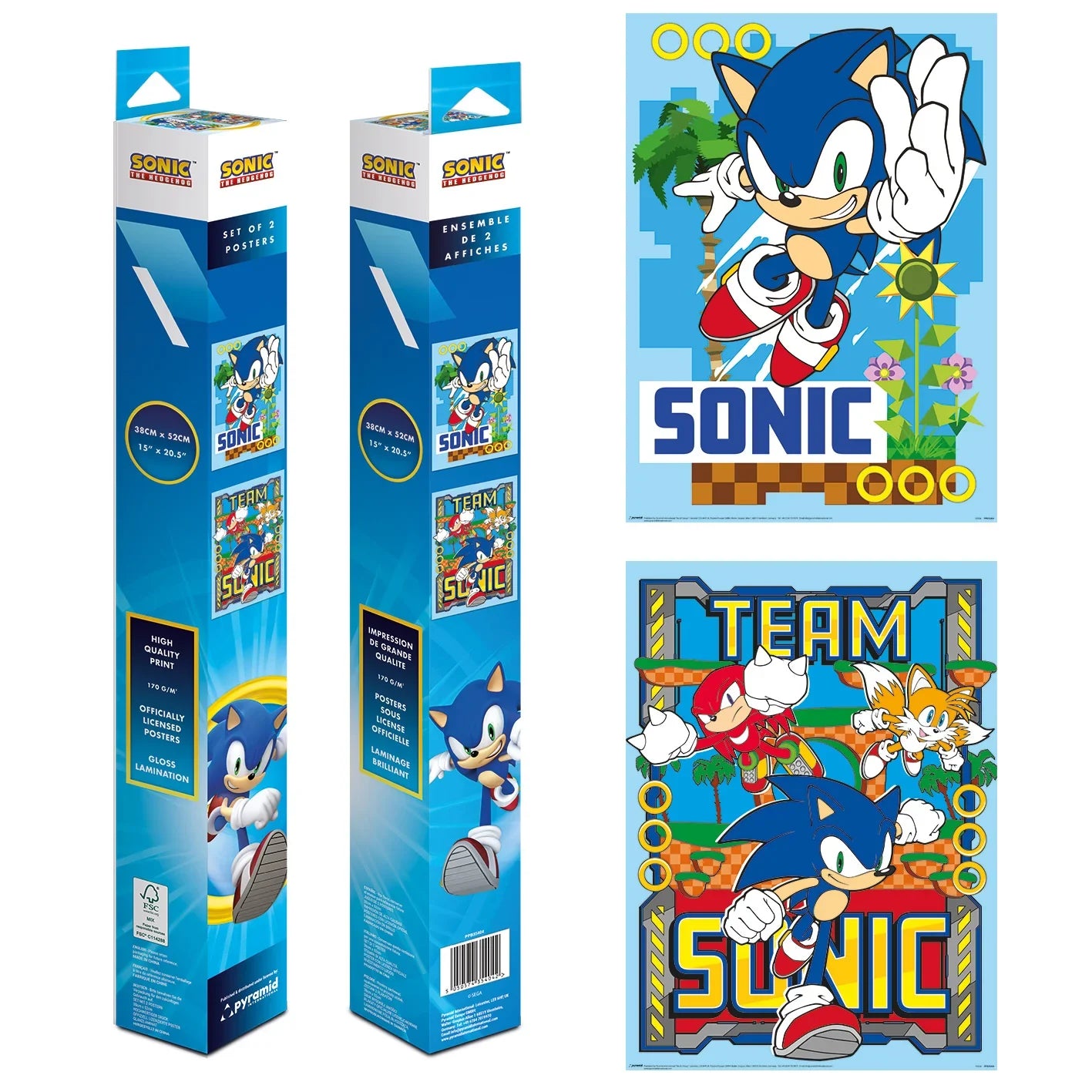SONIC - Green Hill - 2 Posters 52 x 38cm Set
