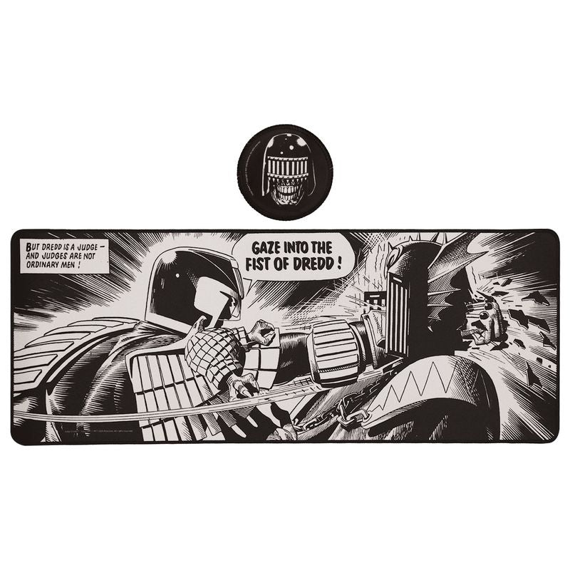 2000AD JUDGE DREDD - XL Desktop Mat + 1 Coaster