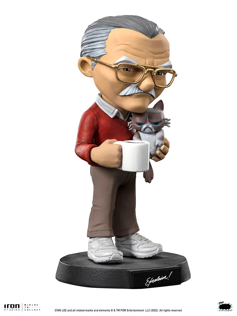 MARVEL - Stan Lee with Grumpy Cat - Figure Mini Co. 15cm