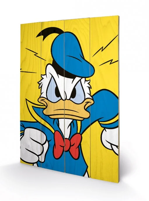 DISNEY - Printing on wood 40X59 - Donald Duck Mad