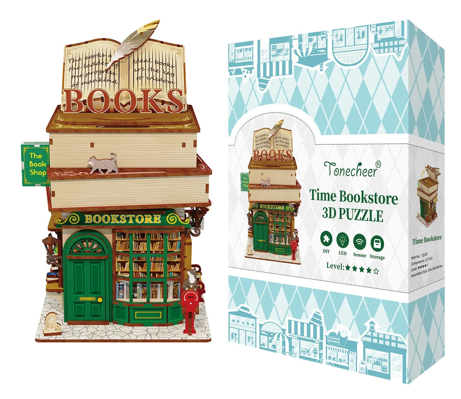 TIME BOOKSTORE - DIY Desktop Storage - 157pcs