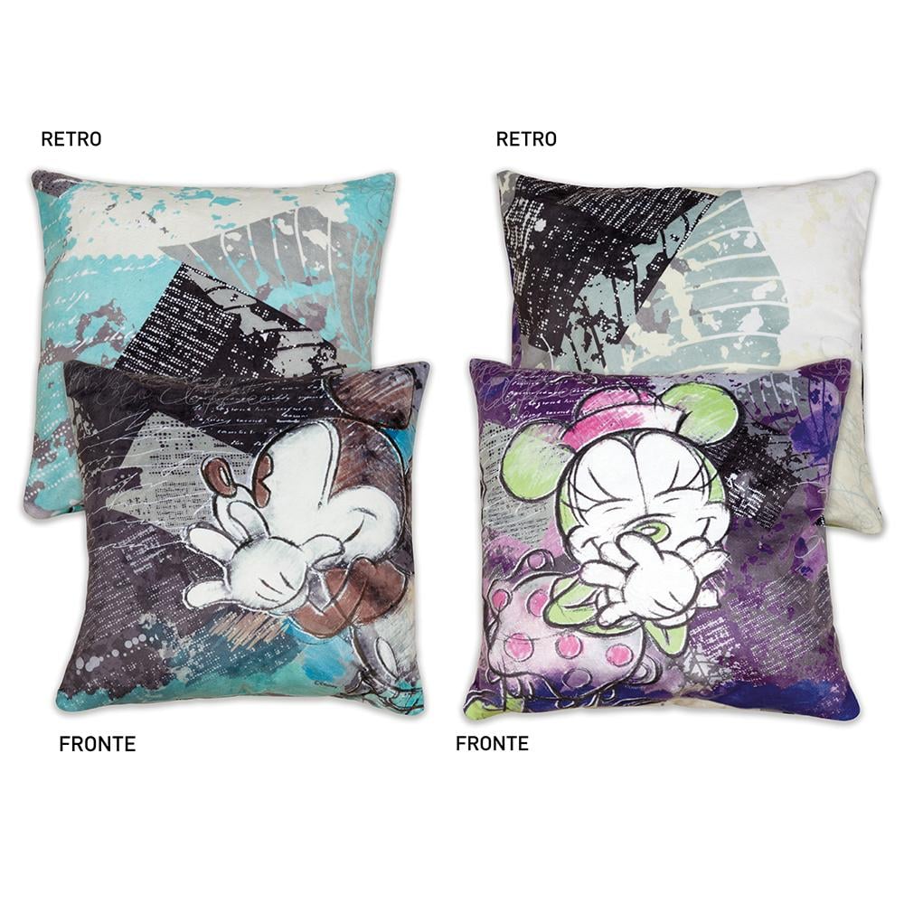 MICKEY THE TRUE ORIGINAL - Set 2 Cushion 40x40 - Purple/Turqoise