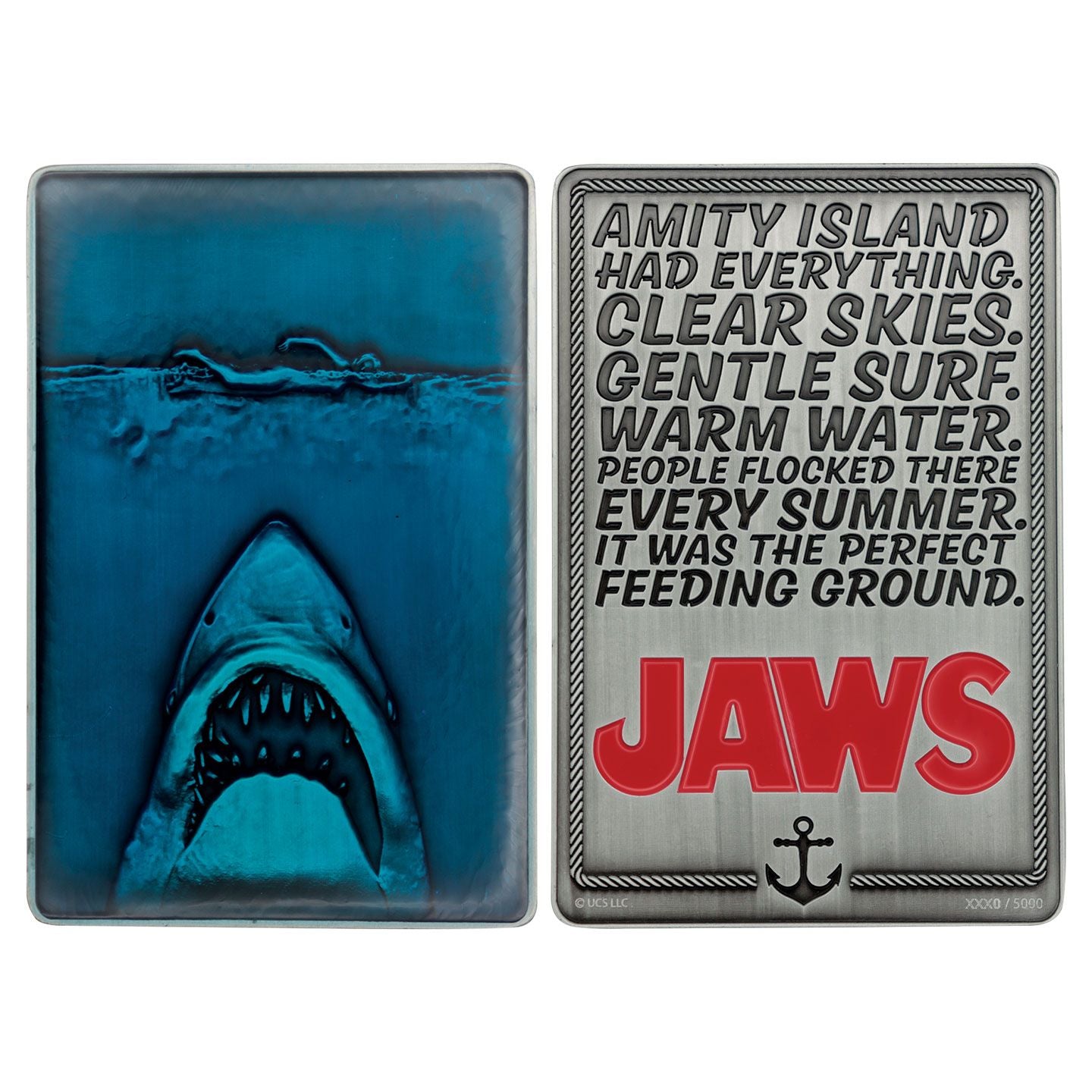 JAWS 50TH ANNIVIVERSARY - Poster - Limited Edition Ingot