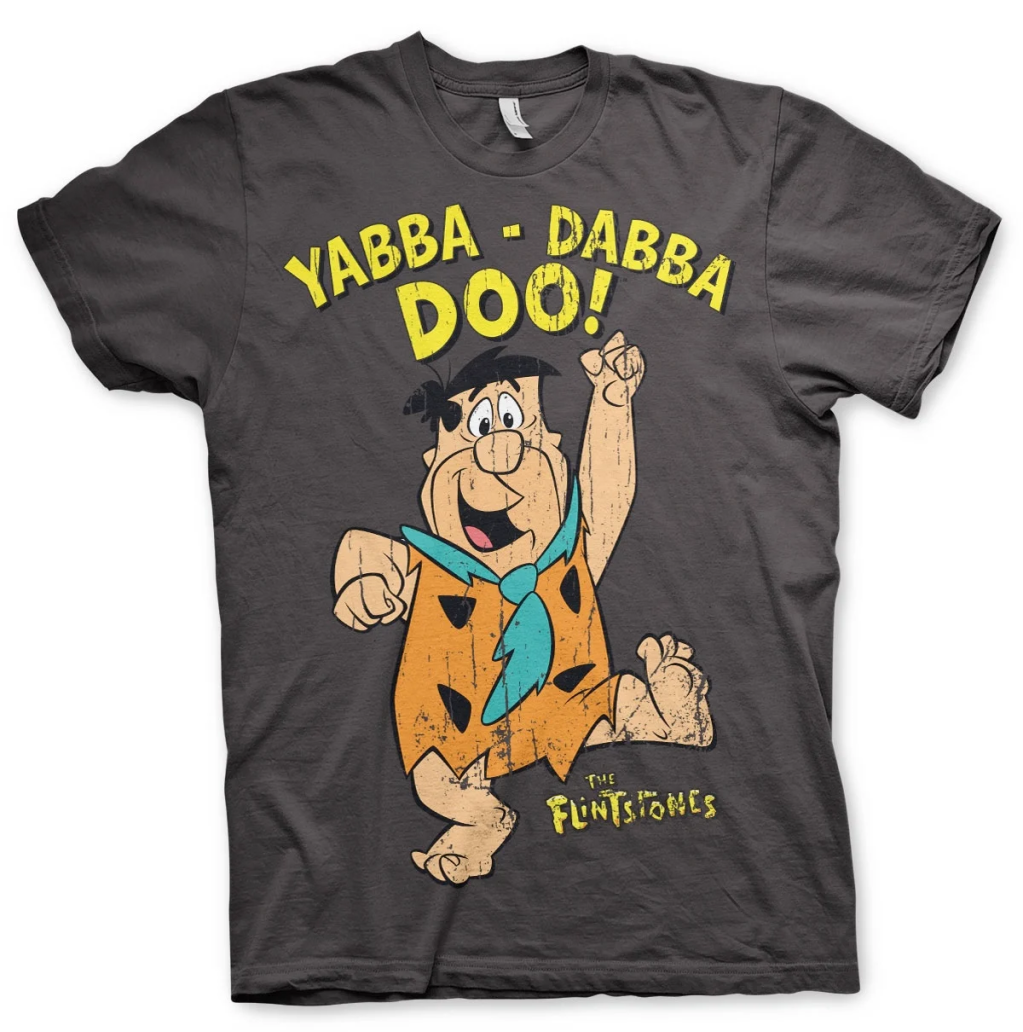 THE FLINTSTONES - T-Shirt Yabba-Dadda-Doo - Dark Grey (S)