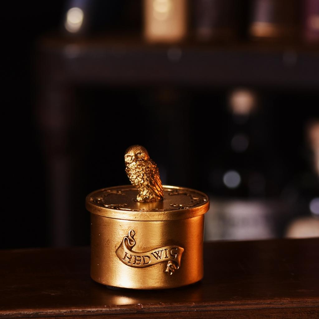 HARRY POTTER - Hedwige - Boîte à Bijoux Doré