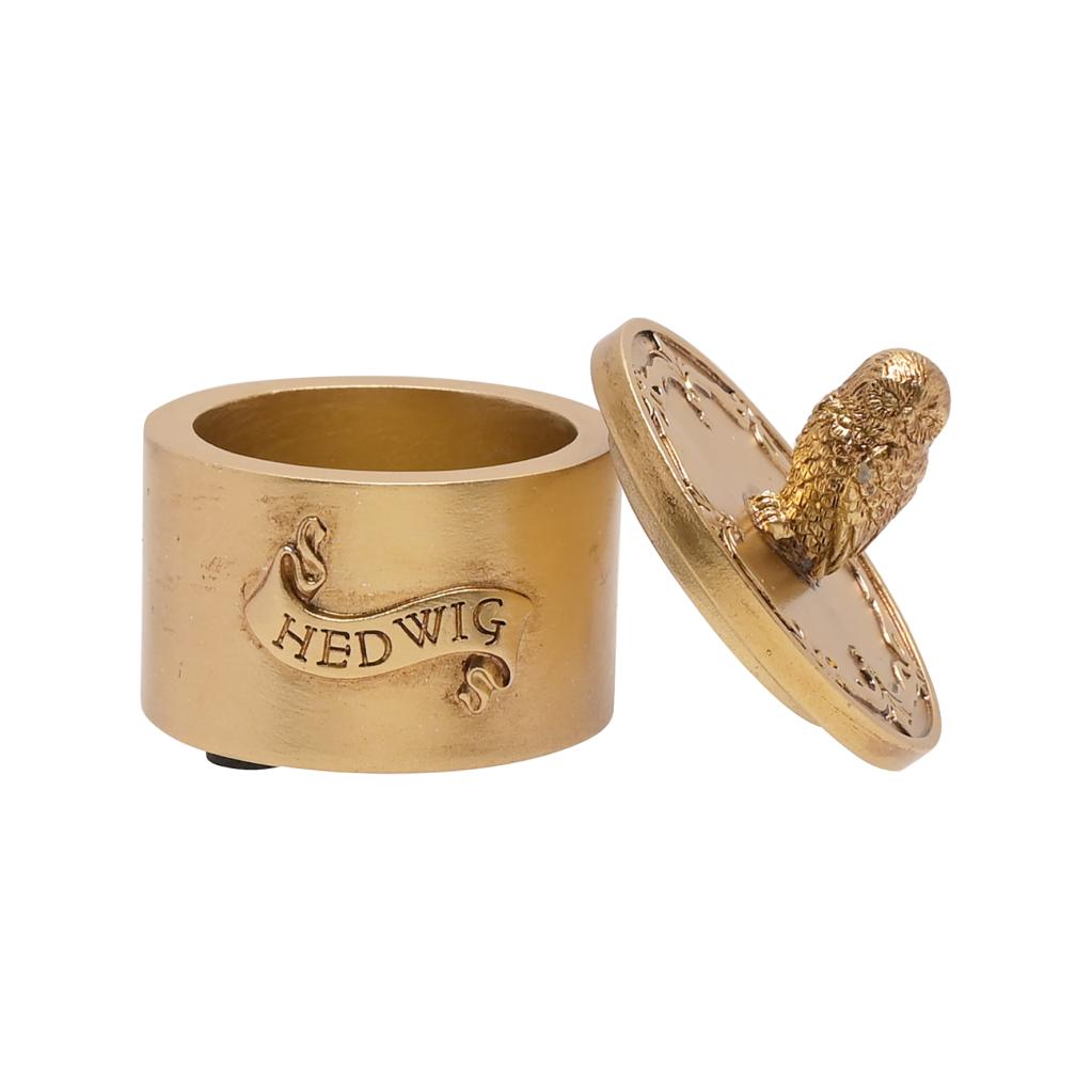 HARRY POTTER - Hedwige - Boîte à Bijoux Doré