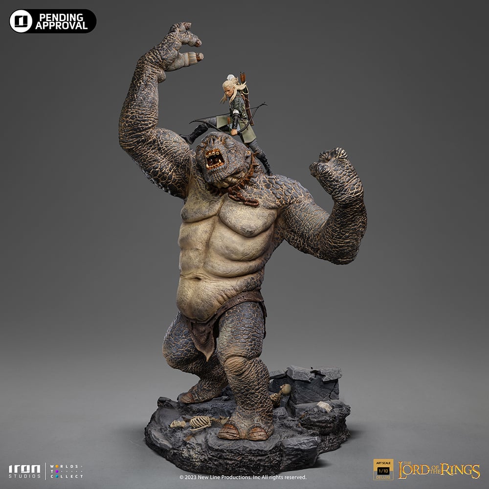 LORD OF THE RINGS - Cave Troll & Legolas -Statue Art Scale 1/10 71.9cm