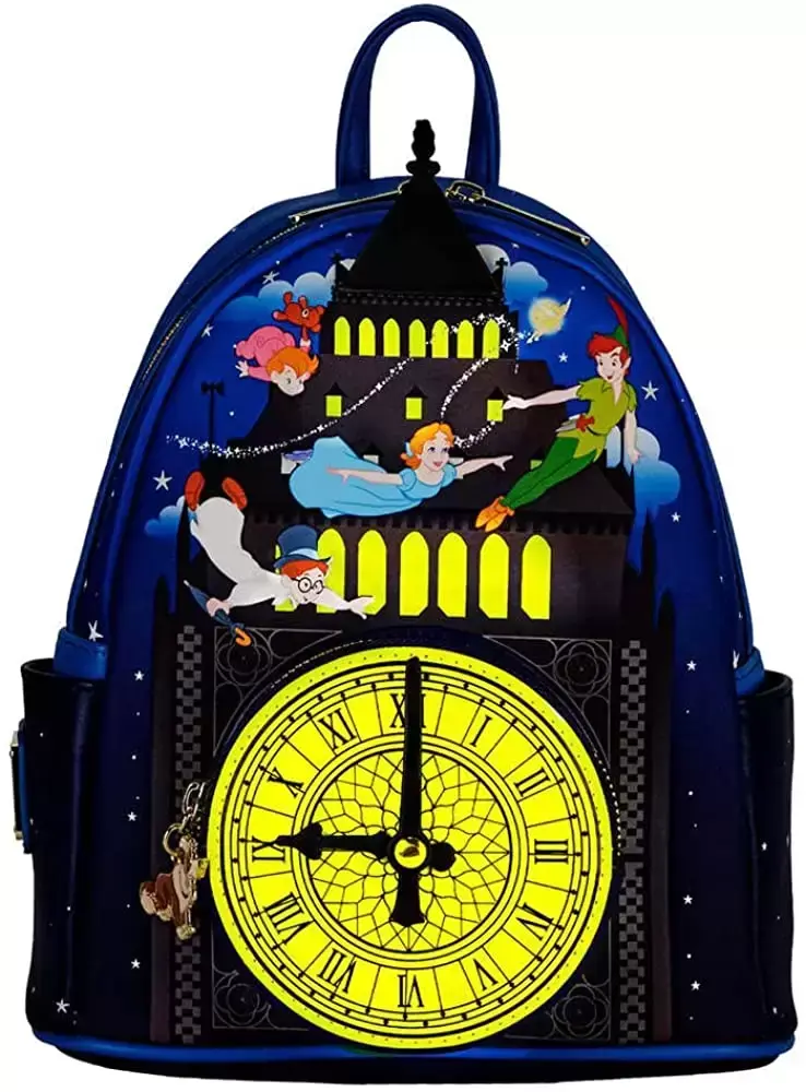 DISNEY - Peter Pan Glow Clock - Backpack LoungeFly '23x28x10cm'