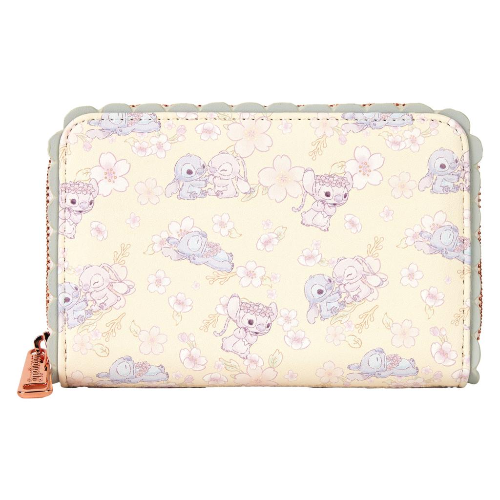 DISNEY - Cute Stitch Cherry Blossom - Wallet LoungeFly