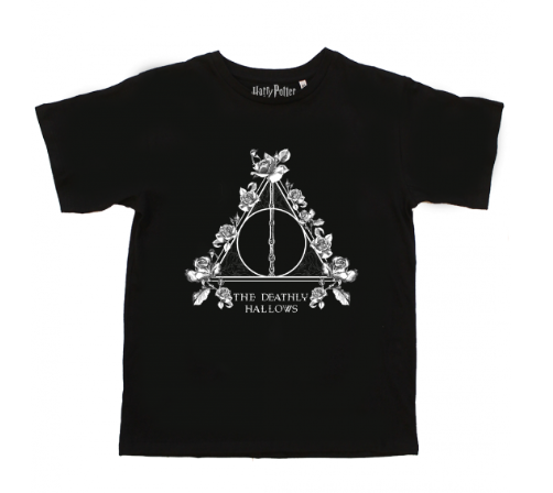 HARRY POTTER - Flowered Deathly Hollows - Women T-shirt (XL)