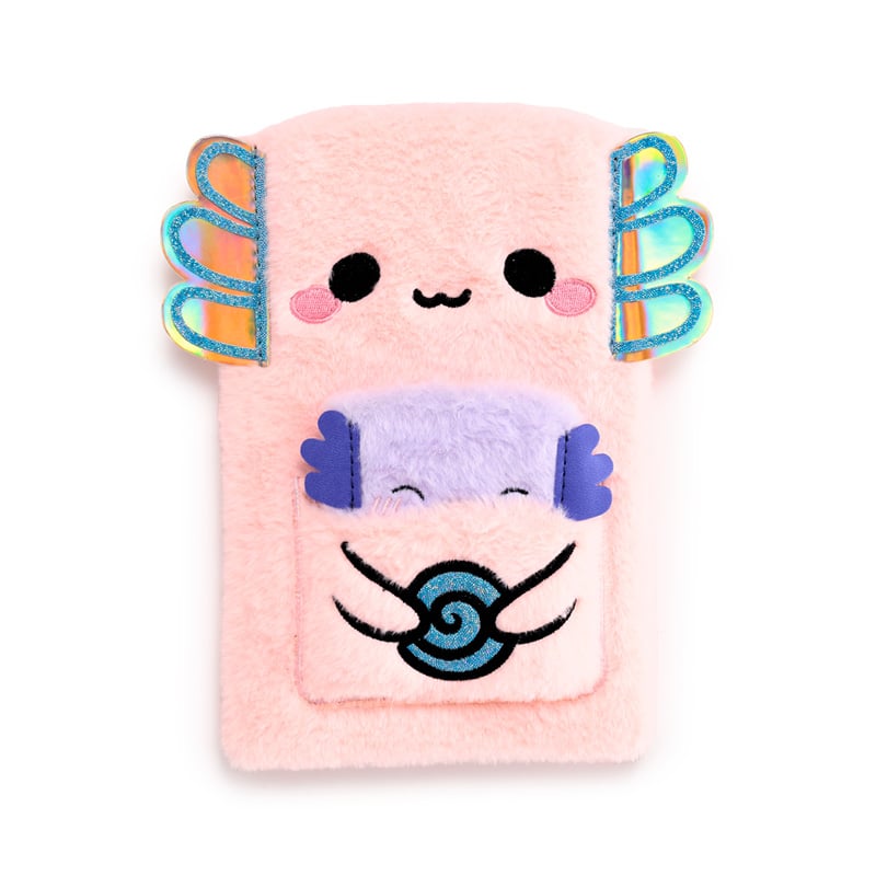 KAWAII - Maddie the Axolotl - Premium Fluffy Notebook + 1 Mini