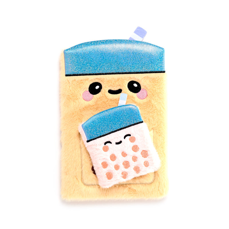 KAWAII - Boba the Bubble Tea - Premium Fluffy Notebook + 1 Mini