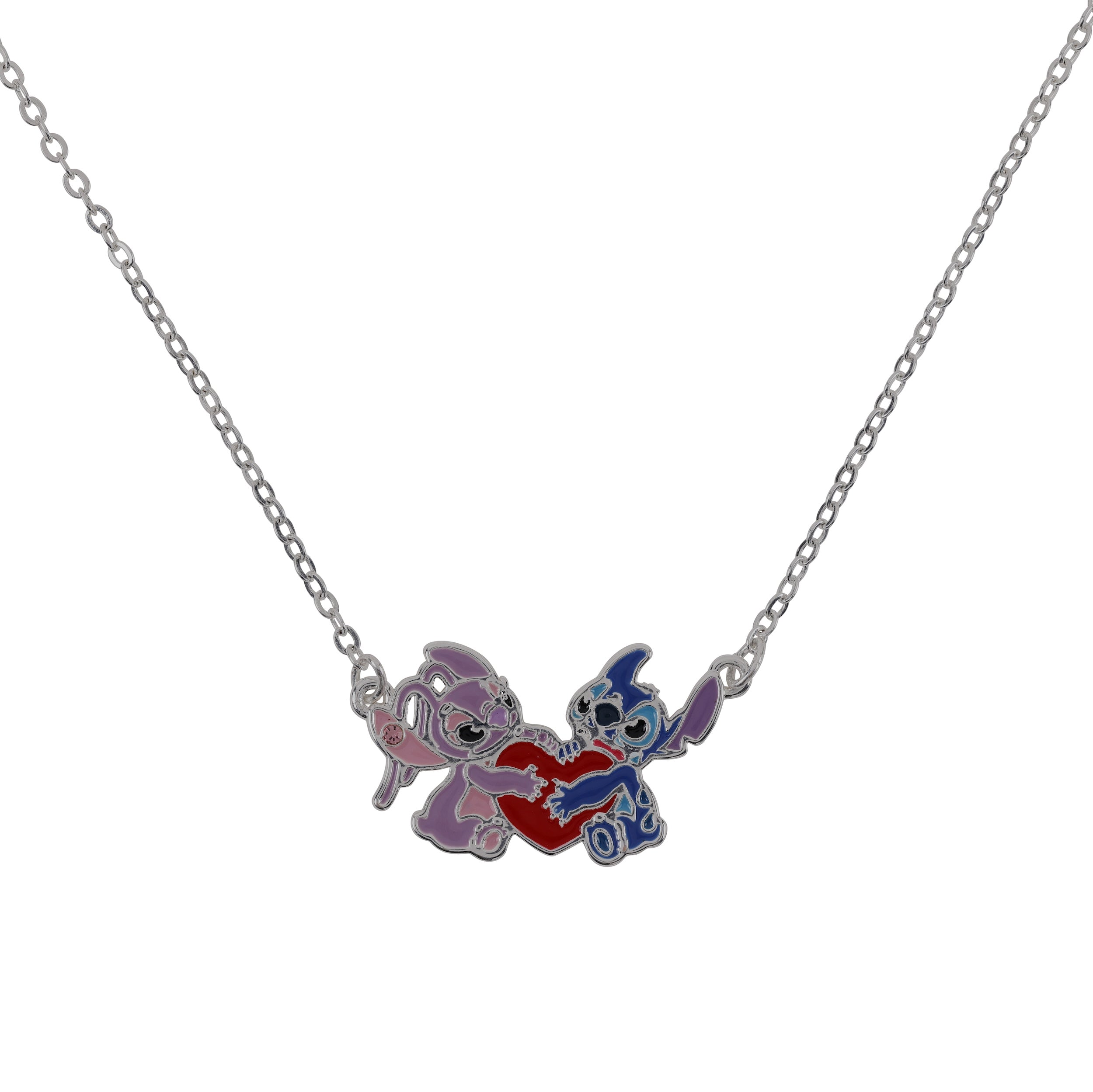 STITCH & ANGEL - Love - Pendant Silvery Necklace 18mm