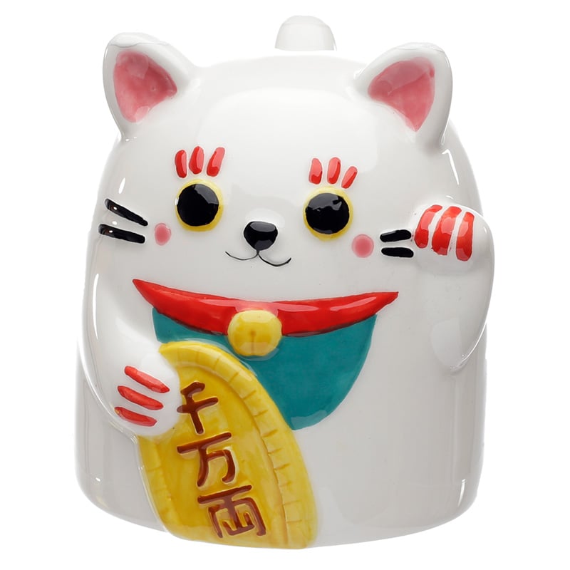 MANEKI-NERO - White - Mug 17oz + 3D Lid