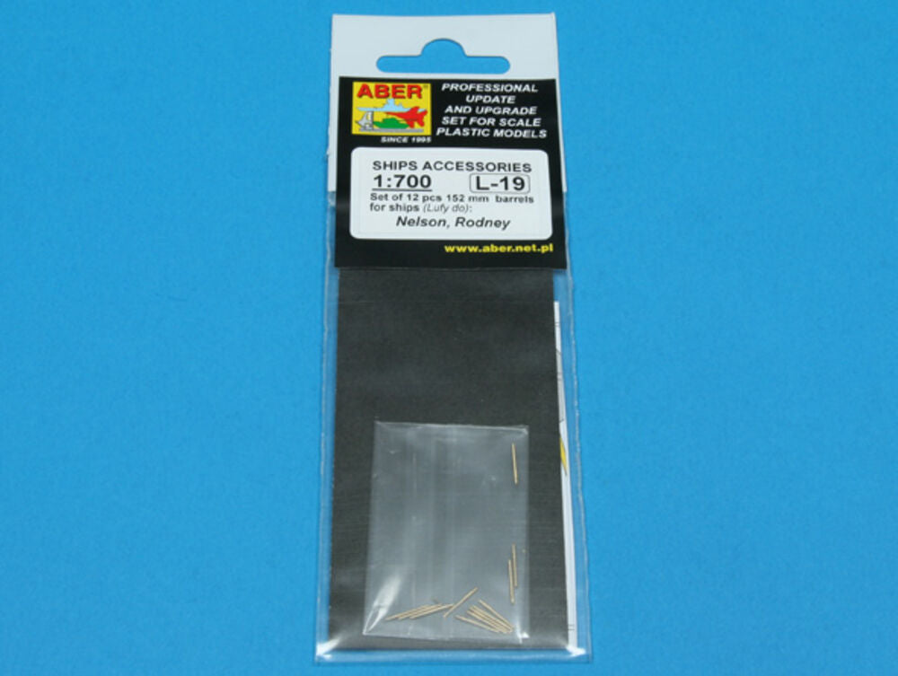 12 pcs 152 mm barrels for Nelson, Rodney