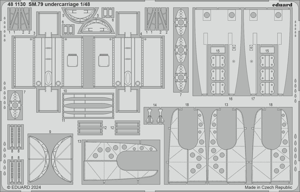 SM.79 undercarriage 1/48 EDUARD
