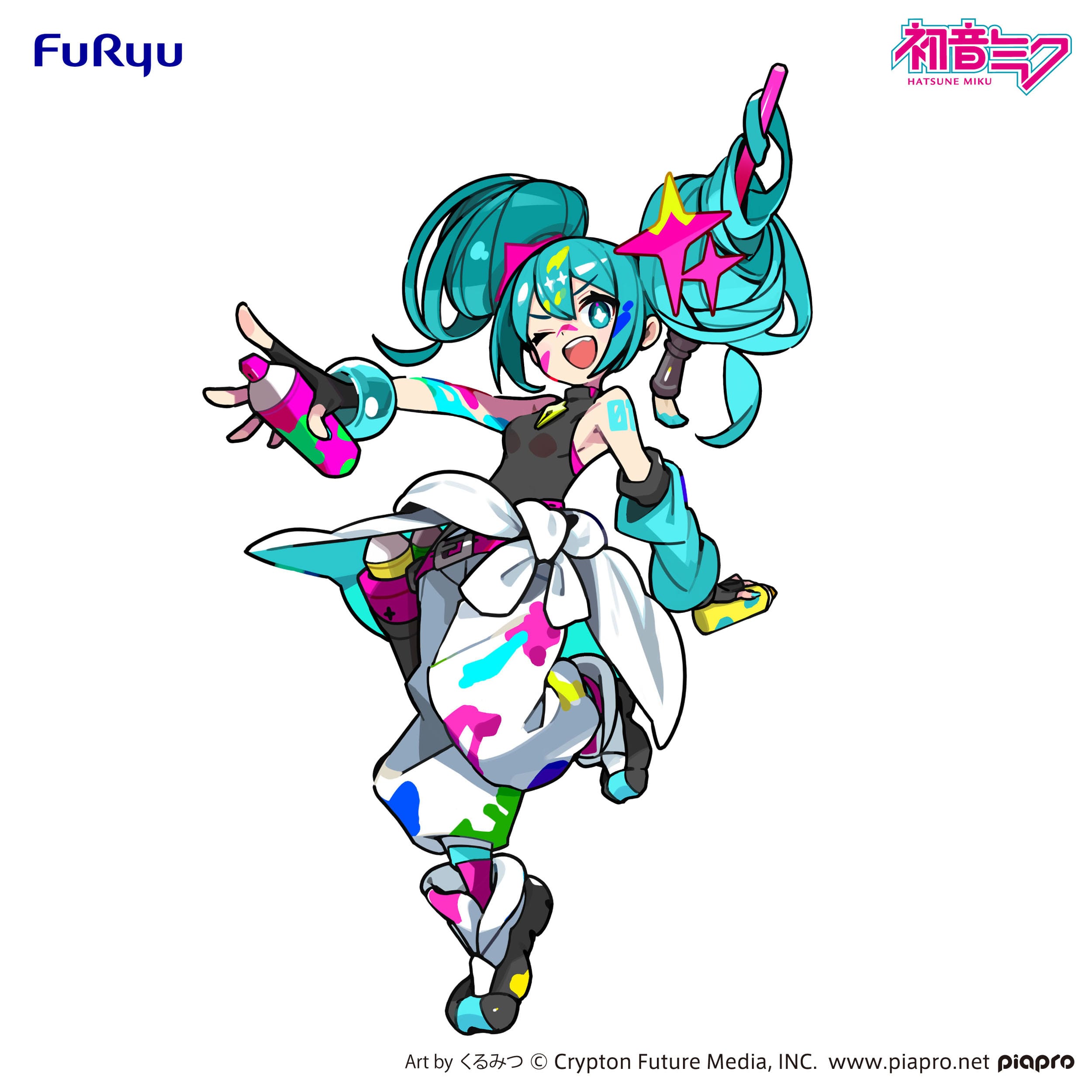 Hatsune Miku Trio-Try-iT PVC Statue Miku Paint Girl 19 cm