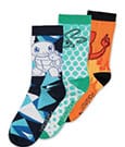 Pokemon Socks 3-Pack Crew 39-42