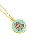 Pusheen Pendant & Necklace Blue Pizza