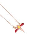Harry Potter Necklace Fawkes (Gold plated)