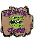 Shrek Pin Badge Beware Ogre Limited Edition