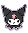Sanrio Pillow Kuromi Face 36 cm