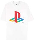 PlayStation T-Shirt Logo White Loose Fit Size S