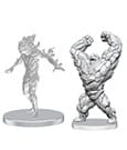 Pathfinder Deep Cuts Unpainted Miniatures Living Landslide & Living Wildfire
