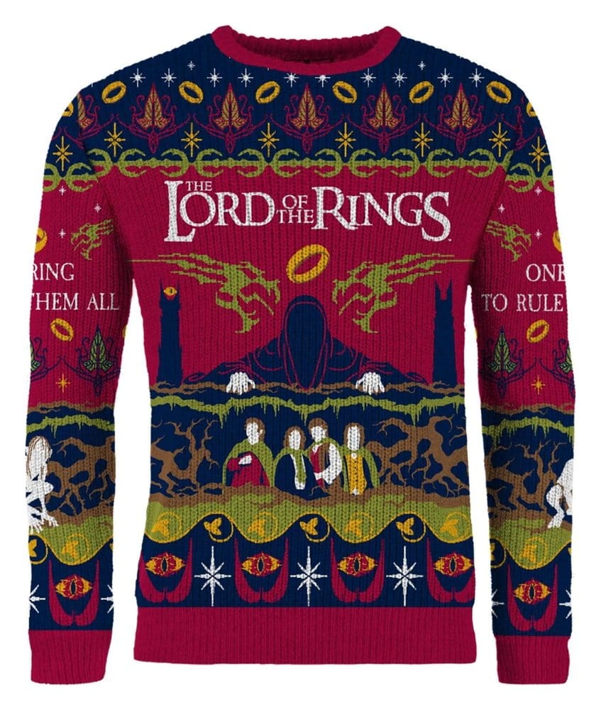 Lord Of The Rings Christmas Sweater One Sweater To Rule Them All Size M