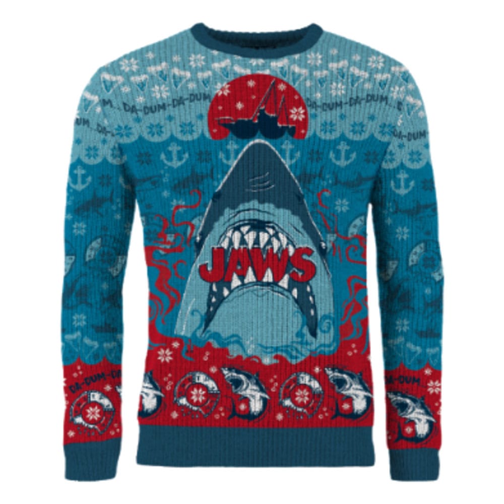 Jaws Christmas Sweater Jaws Size M