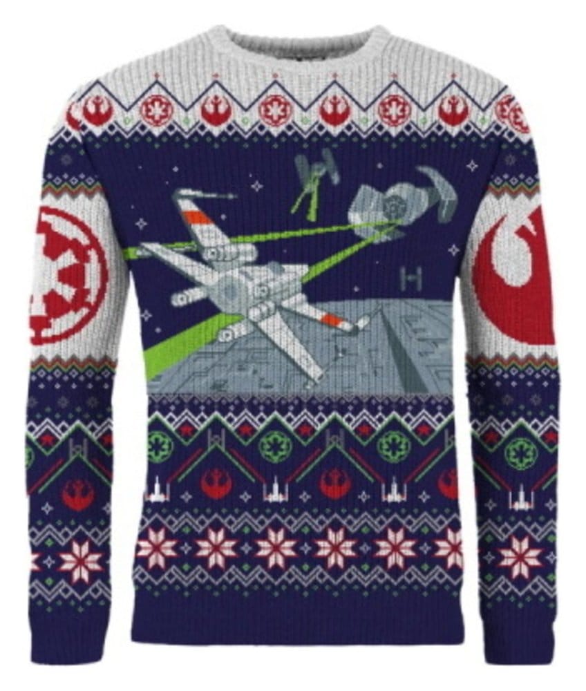 Star Wars Christmas Sweater X-Wing vs. TIE Fighter Size XL