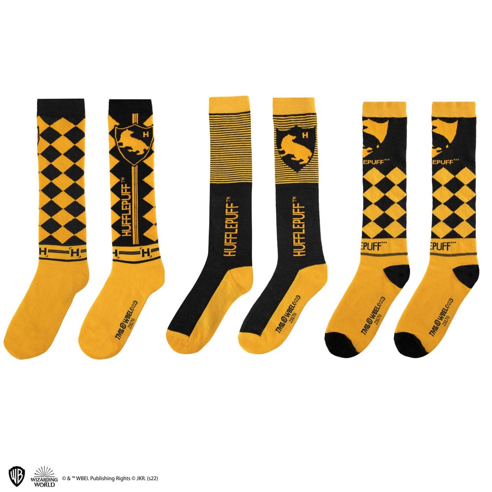 Harry Potter Knee-high socks 3-Pack Hufflepuff