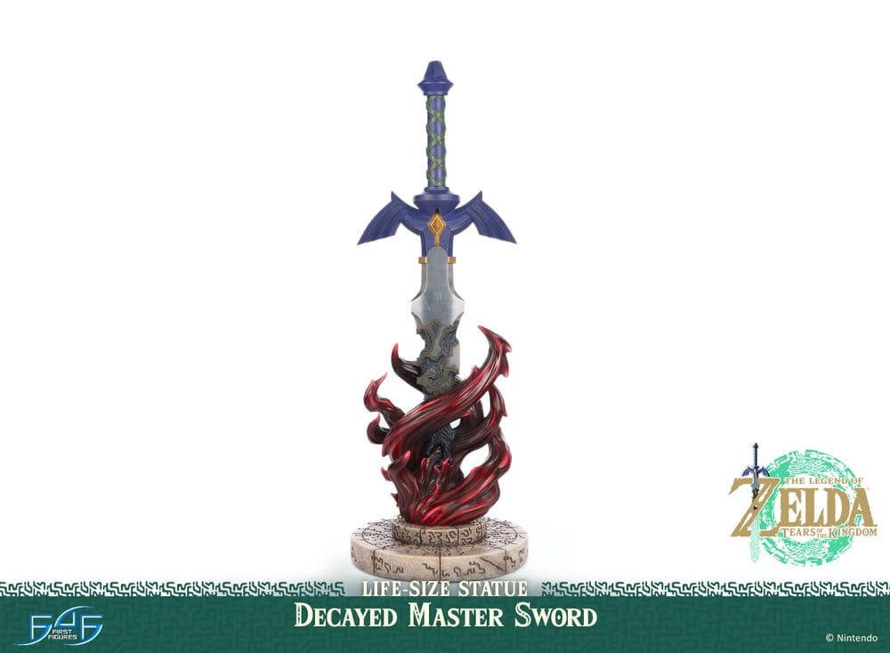 The Legend of Zelda: Tears of the Kingdom Life Size Statue 1/1 Decayed Master Sword 28 cm