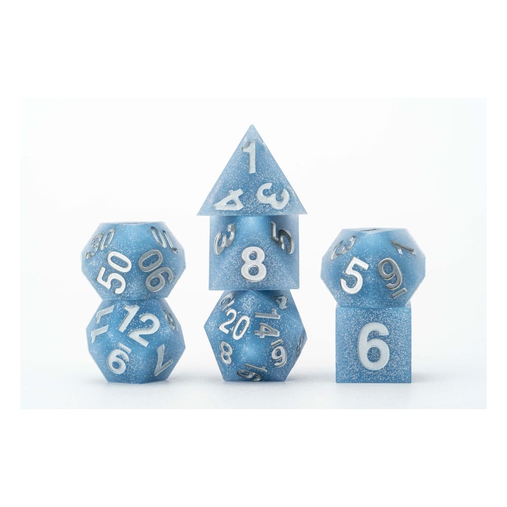 FanRoll Sharp Edge Silicone Dice Set Volcanic Soot (7)