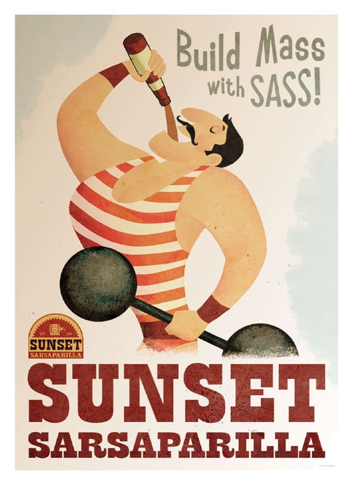 Fallout Art Print Sunset Sarsaparilla Limited Edition 42 x 30 cm