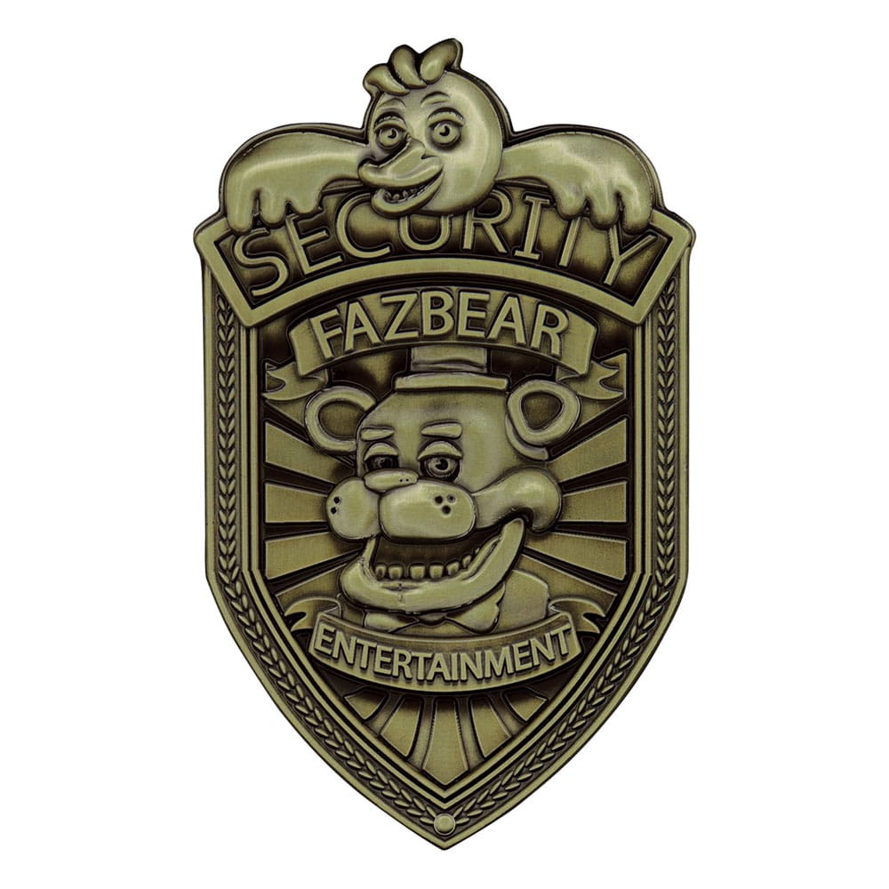 Five Nights at Freddy´s Replica Security Badge Antique Brass Edition
