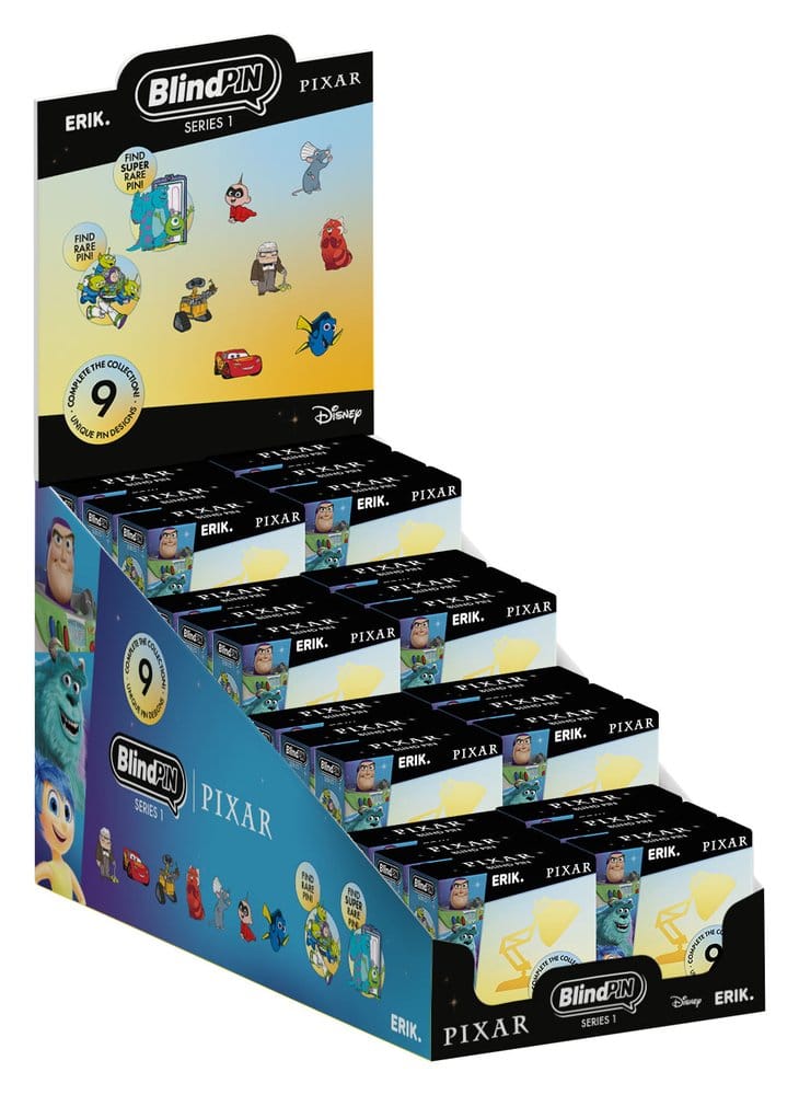 Disney Pixar Pin Badges Series 1 Display (24)