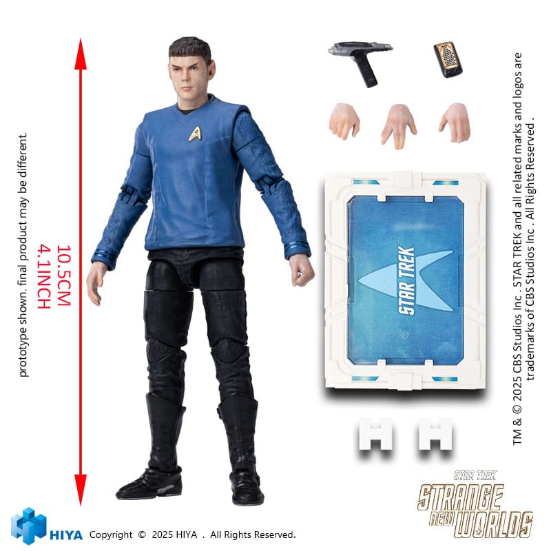 Star Trek Strange New Worlds Exquisite Mini Series Actionfigur 1/18 Spock 11 cm