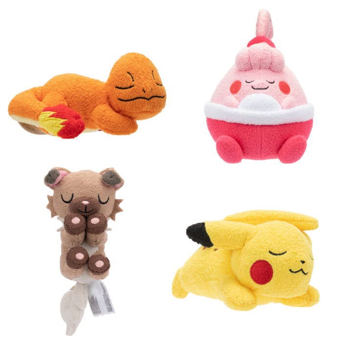 Pokémon Sleeping Plush Figure different versions 12 cm