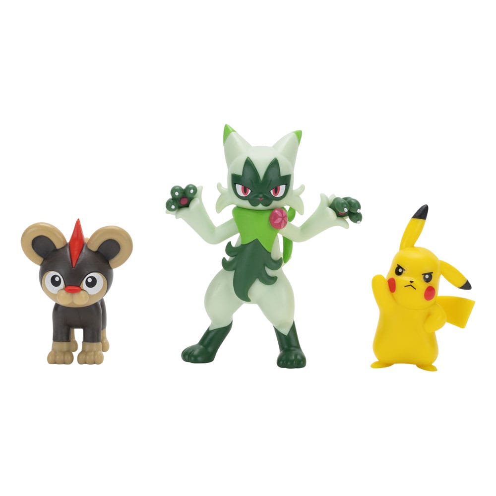 Pokémon First Partner Battle Figure Set Figure 3-Pack Litleo, Pikachu & Floragato