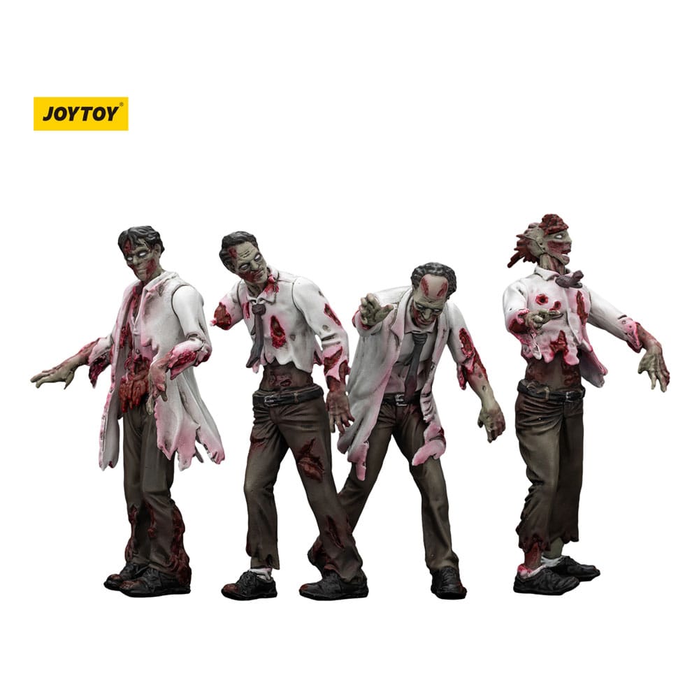 Zombie Dark Source Action Figures 4-Pack Scientists (Male) 8 cm
