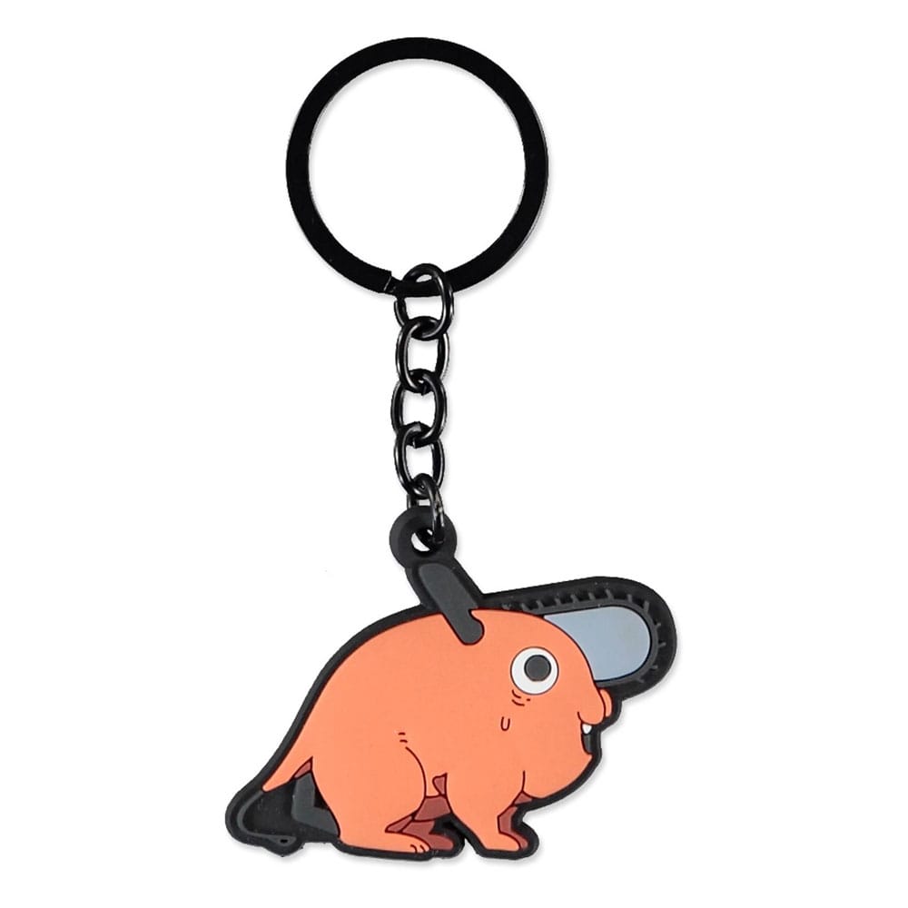 Chainsaw Man Rubber Keychain Pochita Sitting