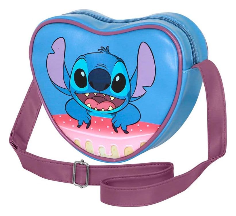 Lilo & Stitch Casual Heart Crossbody Bag Cake Blue