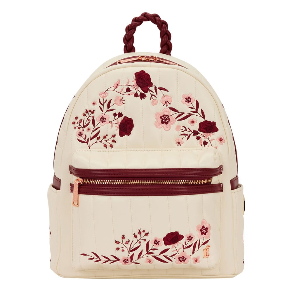 Loungefly Midi Backpack Cream & Red Floral