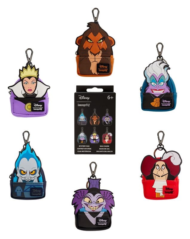Disney by Loungefly Keychains Mini Backpack Villains Blind Box Assortment (15)